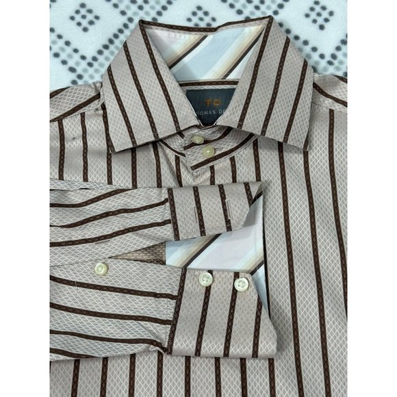 Lot of 4 Mens Thomas Dean Button Down Casual Dress Shirt Size Small - Picture 16 of 16